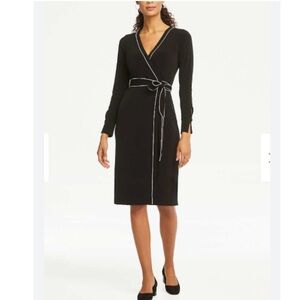 ANN TAYLOR Elegant Black Wrap Dress